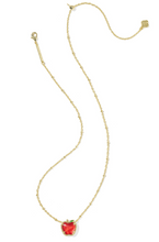 Load image into Gallery viewer, Kendra Scott Apple Short Pendant Necklace - Gold Red Illusion