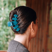 Load image into Gallery viewer, Large Teleties Classic Hair Clip - Teal With It