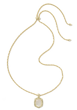 Load image into Gallery viewer, Kendra Scott Tiger Striped Daphne Small Long Pendant Necklace - Mother of Pearl