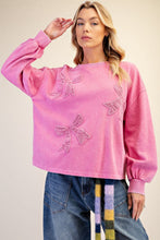 Load image into Gallery viewer, Bow Patches Front Pullover - Pink