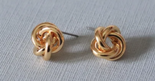 Load image into Gallery viewer, Pierce + Hide Gold Love Knots