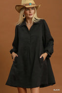 Kimberly Jacquard Dress - Black