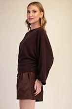 Load image into Gallery viewer, Devon Boat Neck Pullover Top - Brown