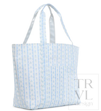 Load image into Gallery viewer, TRVL Design - Jumbo Tote XL - Ribbon Floral Blue