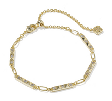 Load image into Gallery viewer, Kendra Scott Fate Set of 2 Delicate Chain Bracelets - Gold White CZ
