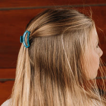 Load image into Gallery viewer, Tiny Teleties Open Hair Clip - Teal With It
