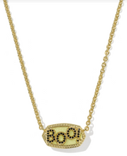 Load image into Gallery viewer, Kendra Scott Elisa Gold Boo Short Pendant Necklace - White Glow in the Dark