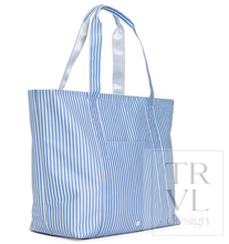 Load image into Gallery viewer, TRVL Design - Jumbo Tote XL - Pimlico Stripe Chambray