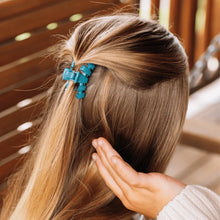 Load image into Gallery viewer, Tiny Teleties Classic Hair Clip - Teal With It