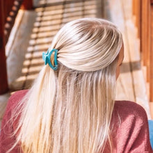 Load image into Gallery viewer, Small Teleties Open Hair Clip - Teal With It