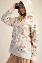 Load image into Gallery viewer, Printed Brushed Terry Hooded Pullover - Ecru