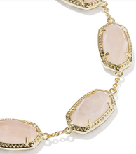 Load image into Gallery viewer, Kendra Scott Elaina Gold Link and Chain Bracelet - Rose Quartz