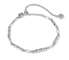 Load image into Gallery viewer, Kendra Scott Fate Set of 2 Delicate Chain Bracelets - Silver White CZ