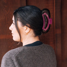 Load image into Gallery viewer, Large Teleties Open Hair Clip - Mulberry