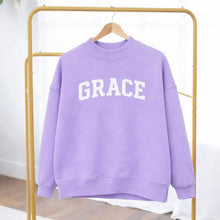Load image into Gallery viewer, Word Warrior - Reversible Sweatshirt - FAITH &amp; GRACE - Lavender