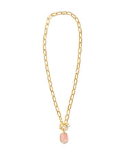 Load image into Gallery viewer, Kendra Scott Daphne Gold Chain Necklace in Light Pink Iridescent Abalone