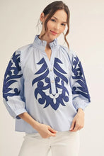 Load image into Gallery viewer, The Heritage Blouse - Blue
