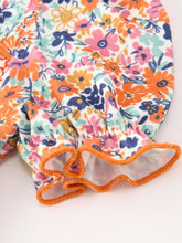 Load image into Gallery viewer, Fall Floral Smocked Petals Collar Girls Bubble Romper