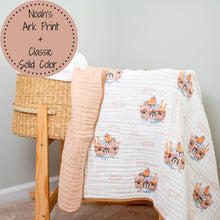 Load image into Gallery viewer, Noah's Ark Muslin Baby Blanket