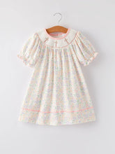 Load image into Gallery viewer, Girl's Smocked Cross Embroidery Dress
