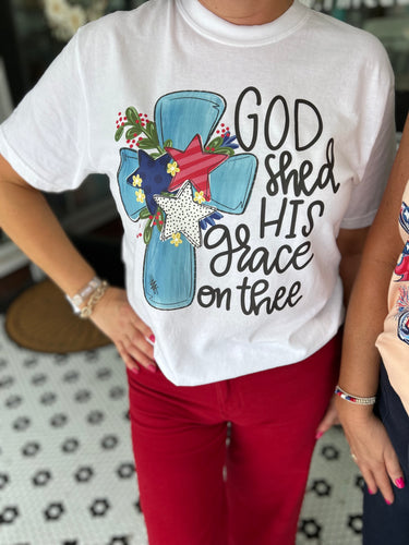 God Shed His Grace - Tee (White)