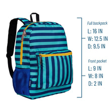 Load image into Gallery viewer, Kid&#39;s 16&quot; Backpack - Blue Stripes