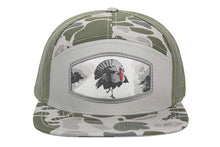 Load image into Gallery viewer, Turkey Woven Patch Old School Camo Hat.: OS Green Camo