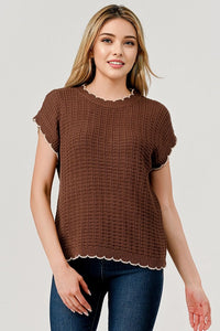 Jeni Sweater Top - Brown