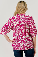 Load image into Gallery viewer, Devon V-Neck Top - Magenta Print *Regular &amp; Curvy*
