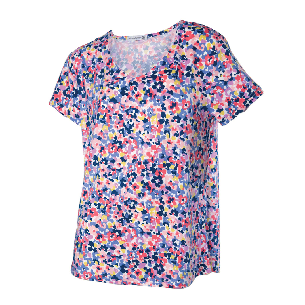 Ditsy Print Floral Pajama Top