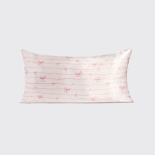 Load image into Gallery viewer, Kitsch Satin Pillowcase King - Striped Bows
