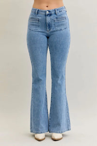 Judy Blue HW Flare Front Patch Jean