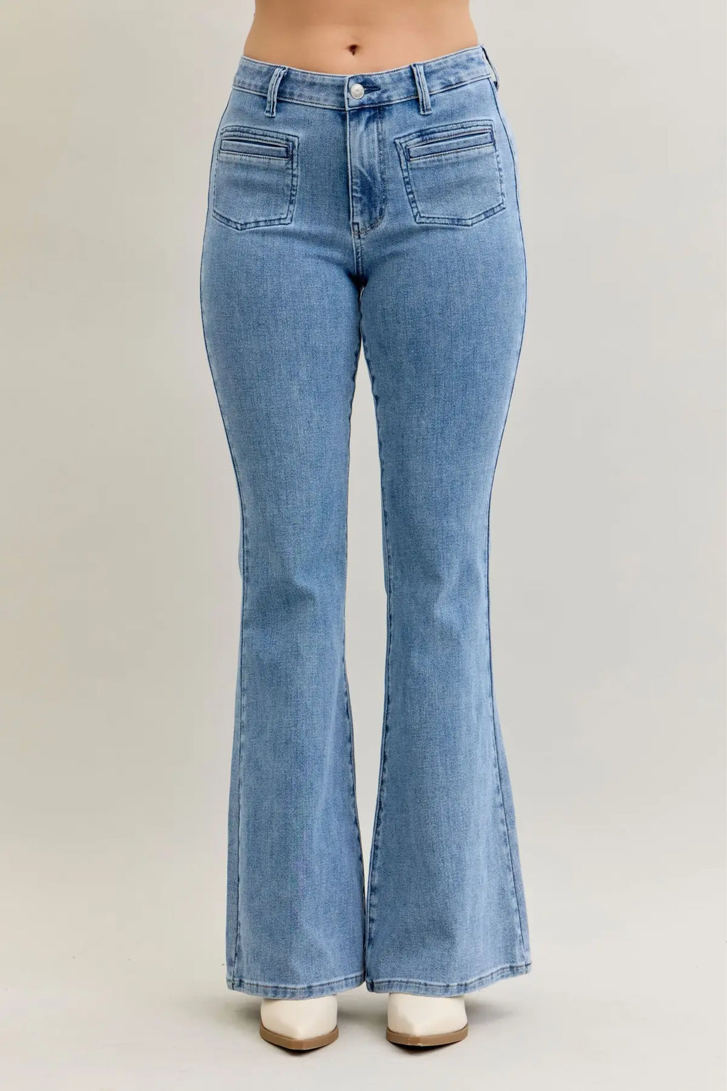Judy Blue HW Flare Front Patch Jean