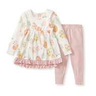 Burt's Bees Floral Easter Eggs Tunic & Pants Set