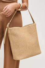 Load image into Gallery viewer, Alethea Straw Hobo Tote Bag