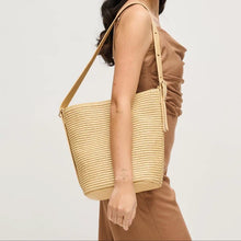 Load image into Gallery viewer, Alethea Straw Hobo Tote Bag