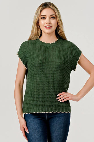 Jeni Sweater Top - Hunter Green