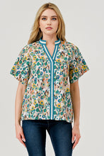 Load image into Gallery viewer, Mara Floral Top - Teal Mix