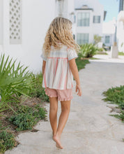 Load image into Gallery viewer, Girl's Blush Stripe Short Set