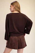 Load image into Gallery viewer, Devon Boat Neck Pullover Top - Brown