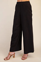 Load image into Gallery viewer, Allie Wide Leg Pull On Pants - Black