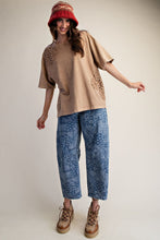 Load image into Gallery viewer, Mocha Crochet Patch Top