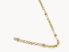 Load image into Gallery viewer, Kendra Scott Bree Gold Beaded Link and Chain Necklace - Ivory Mother-of-Pearl