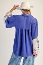 Load image into Gallery viewer, Patch Gauze Tunic - Royal Blue