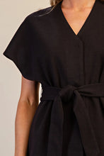 Load image into Gallery viewer, Allie Wrap Waist Tie Top - Black