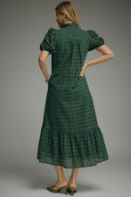 Load image into Gallery viewer, The Betsy Eyelet Midi Dress - Hunter Green