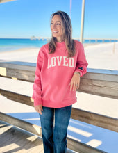 Load image into Gallery viewer, Word Warrior - Reversible Sweatshirt - Loved &amp; Chosen - Pink