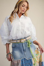 Load image into Gallery viewer, 3/4 Sleeves Button Down Top - White
