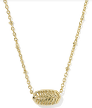 Load image into Gallery viewer, Kendra Scott Tiger Striped Elisa Short Pendant Necklace - Natural Mother of Pearl