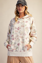 Load image into Gallery viewer, Printed Brushed Terry Hooded Pullover - Ecru
